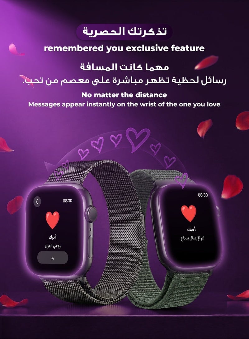 Urjwan Smartwatch Series 11 (Brand New) - Black Color - Small Size: AI with ChatGPT, AMOLED High-Clarity Display, Notifications & Calls, Urjwan Dedicated App, Includes 2 Premium Straps. - Image 5